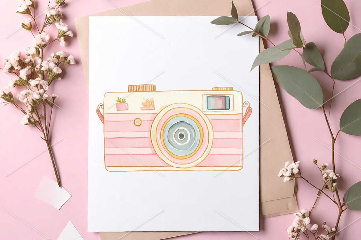 Watercolor Summer Beach Clipart PNG, a Seasonal Illustration by Canvas Craft (Photo 10 of 10)