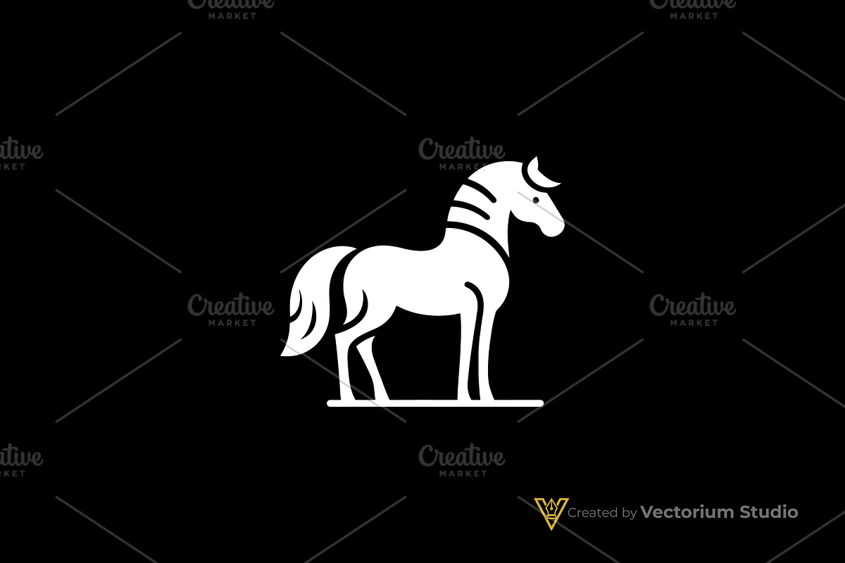 Minimal Horse Silhouette Logo, a Branding & Logo Template by Vectorium Studio (Photo 2 of 3)