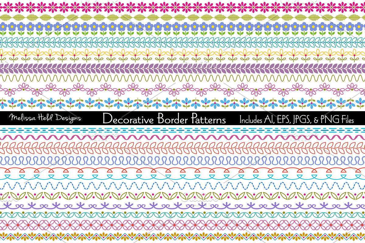 Decorative Border Patterns, a Graphic by Melissa Held Designs (Photo 1 of 3)