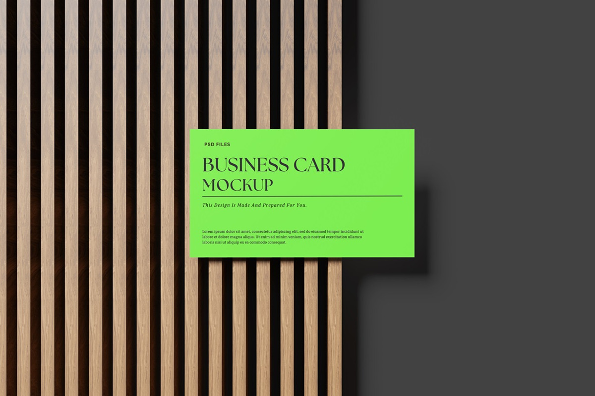 Business Card Mockup Top View, an Advertising Mockup by GraphicWindow (Photo 2 of 6)