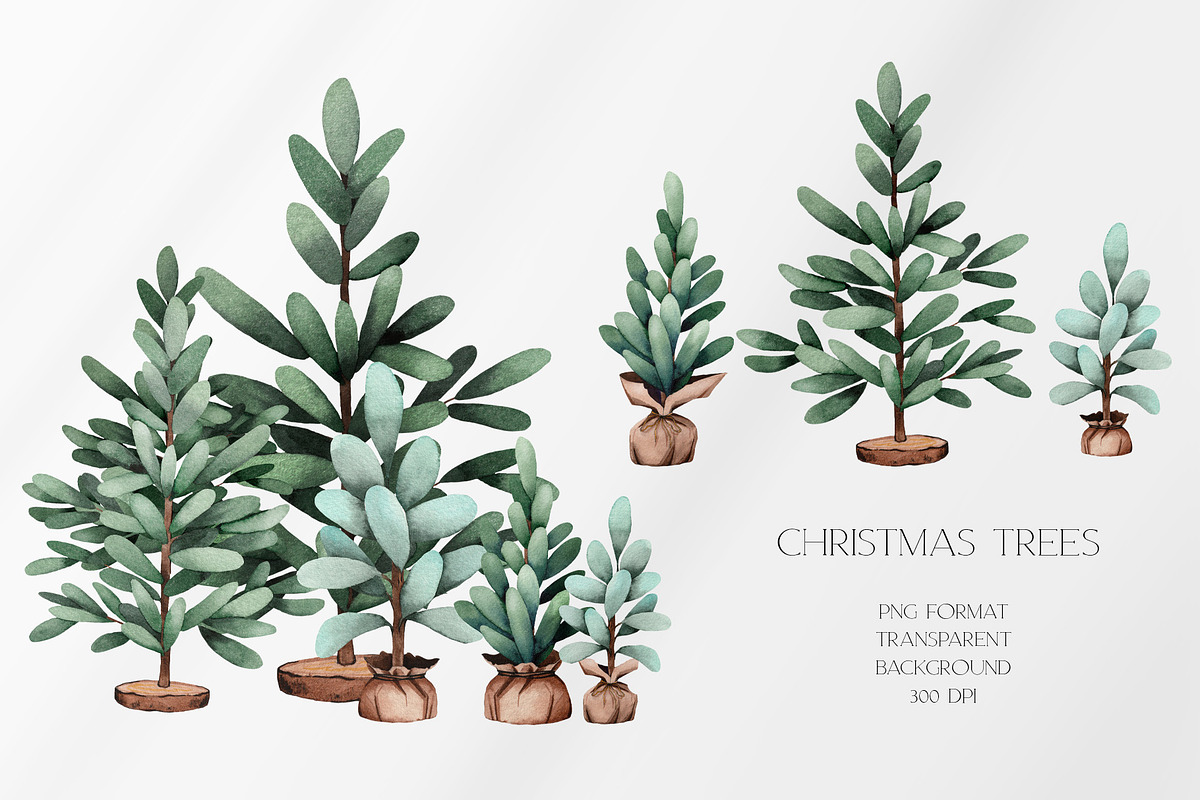 Christmas Snowmen Cartoons & Trees, an Animal Illustration by Jeanna Draw (Photo 7 of 13)