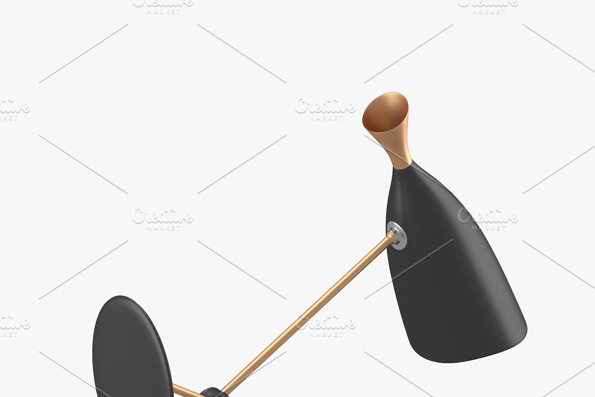 Wall lamp in black and gold, an Object 3D Model by CGTales (Photo 3 of 12)