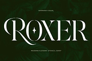 Roxer Stencil - Modern Serif Font, a Serif Font by Nirmana Visual (Thumbnail 1 of 11)