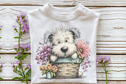 Whimsical Spring Dog Clipart, an Illustration by OK Design (Thumbnail 4 of 6)