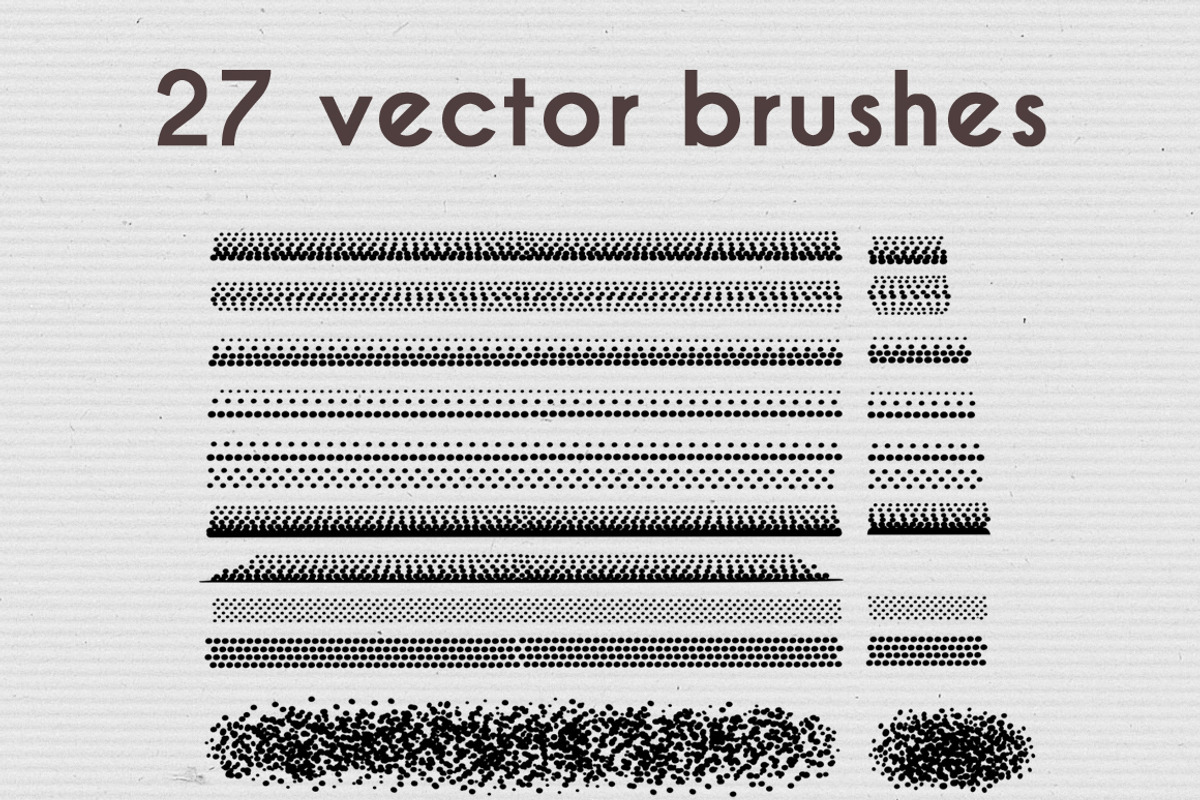 27 Vector brushes for Illustrator, a Brush Add-On by SwetTS (Photo 2 of 5)
