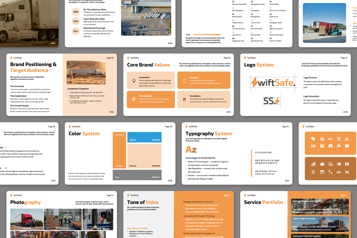 Logistics Brand Keynote Template, a Presentation Template by twinstd (Photo 3 of 5)