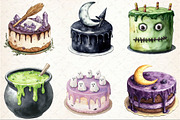 Halloween Party Cake Watercolor Clip, an Illustration by Rose Art (Thumbnail 3 of 7)