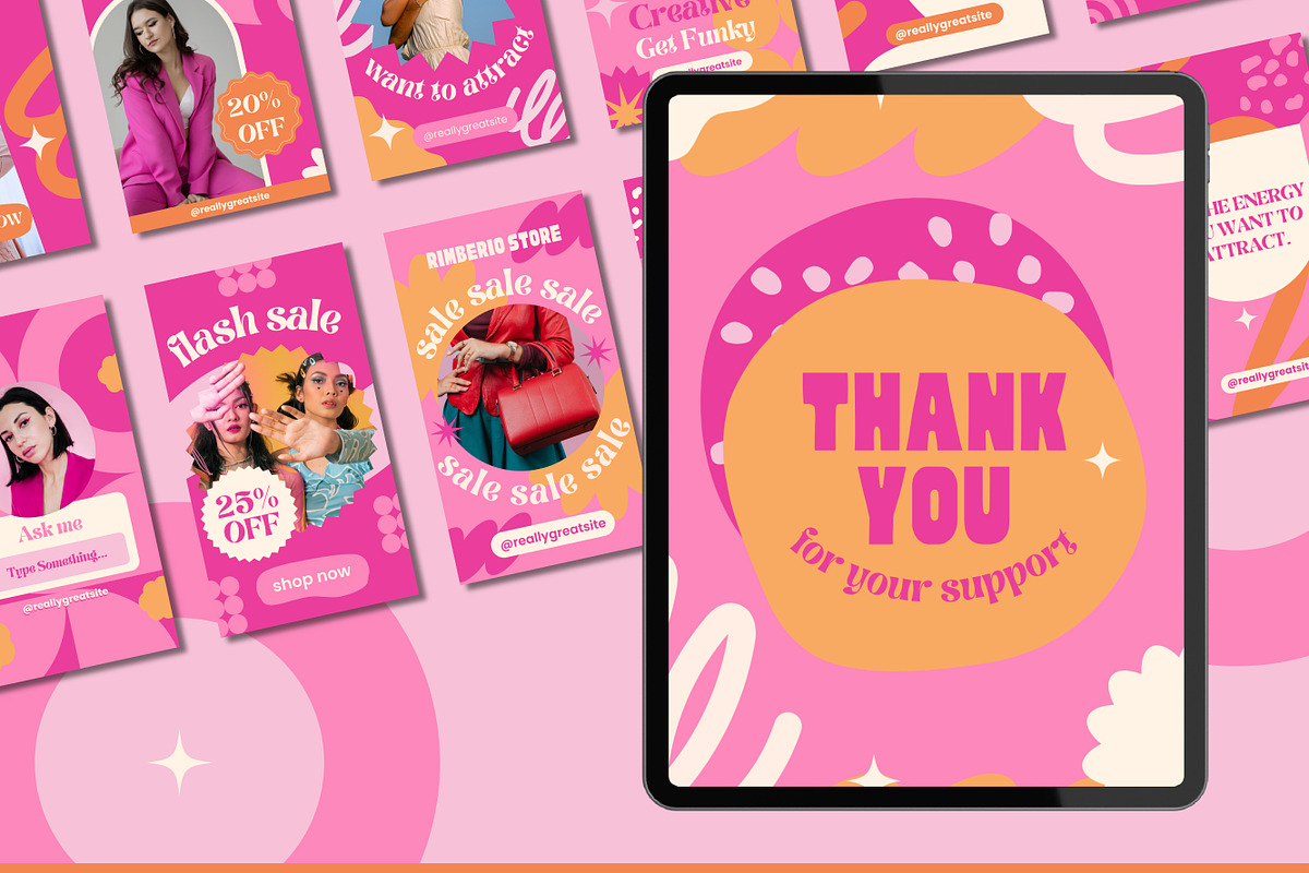 200 Canva Instagram Stories Template, a Templates & Theme by TemplateCastleStore (Photo 7 of 10)