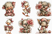 Whimsical Animals Clipart, an Illustration by Craft Nest (Thumbnail 4 of 11)