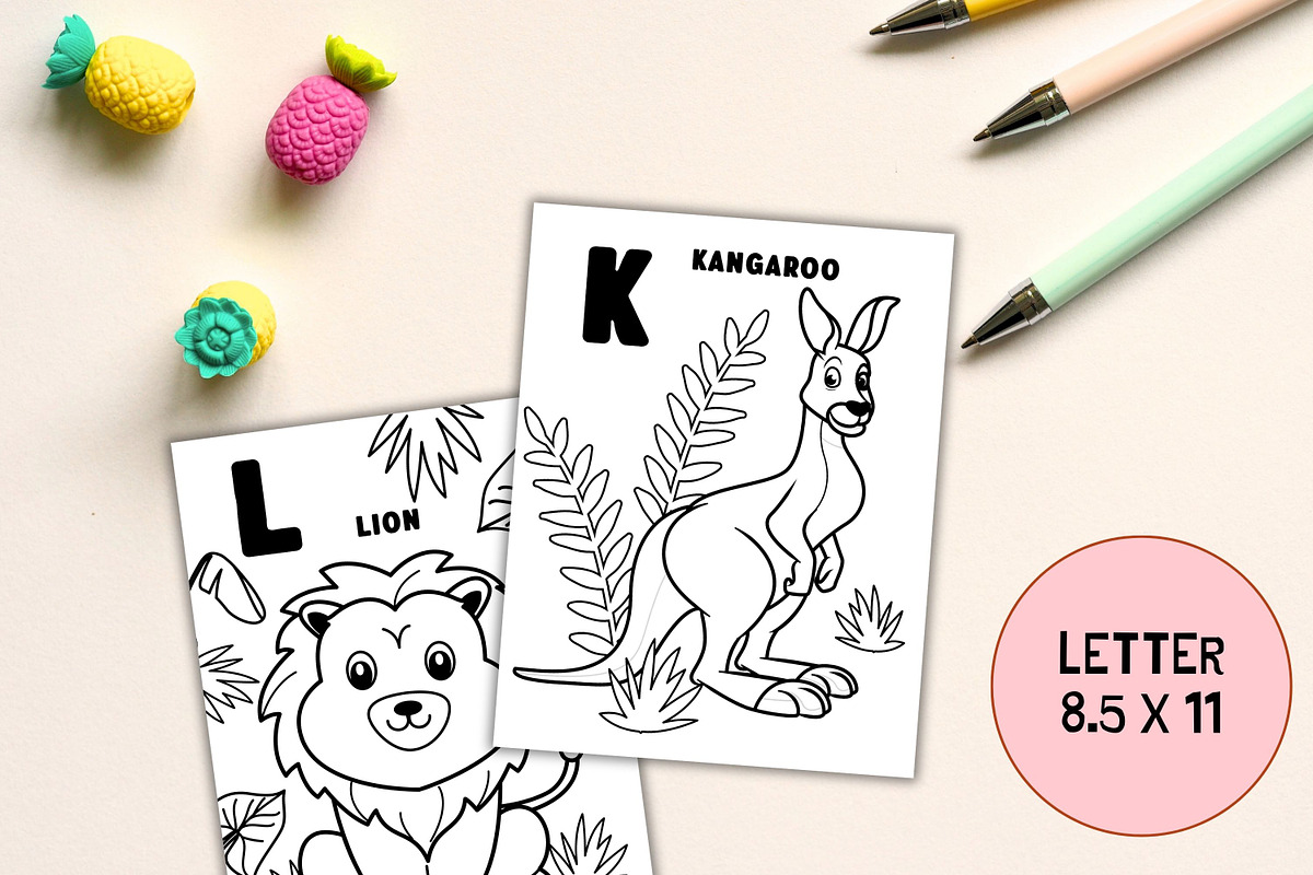 ALPHABET Coloring Book, an Education Illustration by ChristinaDesigns (Photo 6 of 6)