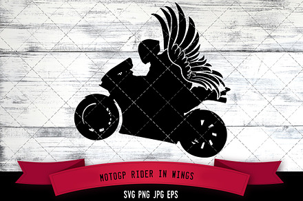 MotoGP Rider in Wings Vector