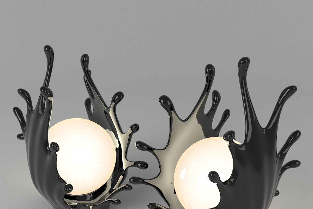 Table lamp Splash Design, an Object 3D Model by 3D Models by Obshansky (Photo 9 of 16)