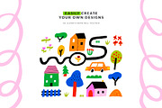 Spring Houses | SVG, PNG, AI, an Object Illustration by Olia (Thumbnail 6 of 12)