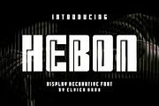 Hebon - Decorative Display Font, a Sans Serif Font by lelevien (Thumbnail 1 of 4)