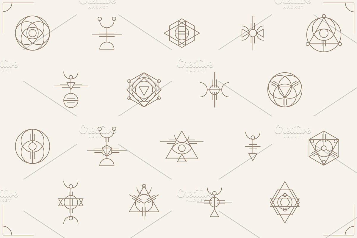 Ancient Tribal Symbols Set, a Graphic by CojoMoxon (Photo 1 of 5)