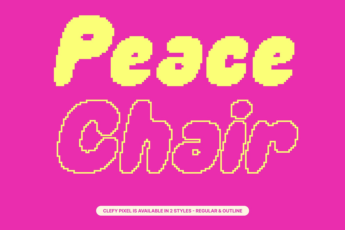 Clefy Pixel, a Sans Serif Font by Craft Supply Co. (Photo 3 of 8)