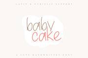 Baby Cake - Latin & Cyrillic, a Font by Katie Holland (Thumbnail 1 of 7)