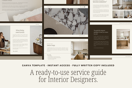Service Guide Interior Designers, a Templates & Theme by Edits Collection