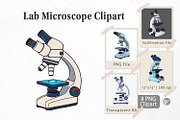 Lab Microscope Clipart, a Graphic by Artnoy (Thumbnail 1 of 5)
