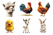 Quirky Farm Animals Clipart Png, a Transportation Illustration by SinaCreation (Thumbnail 2 of 9)