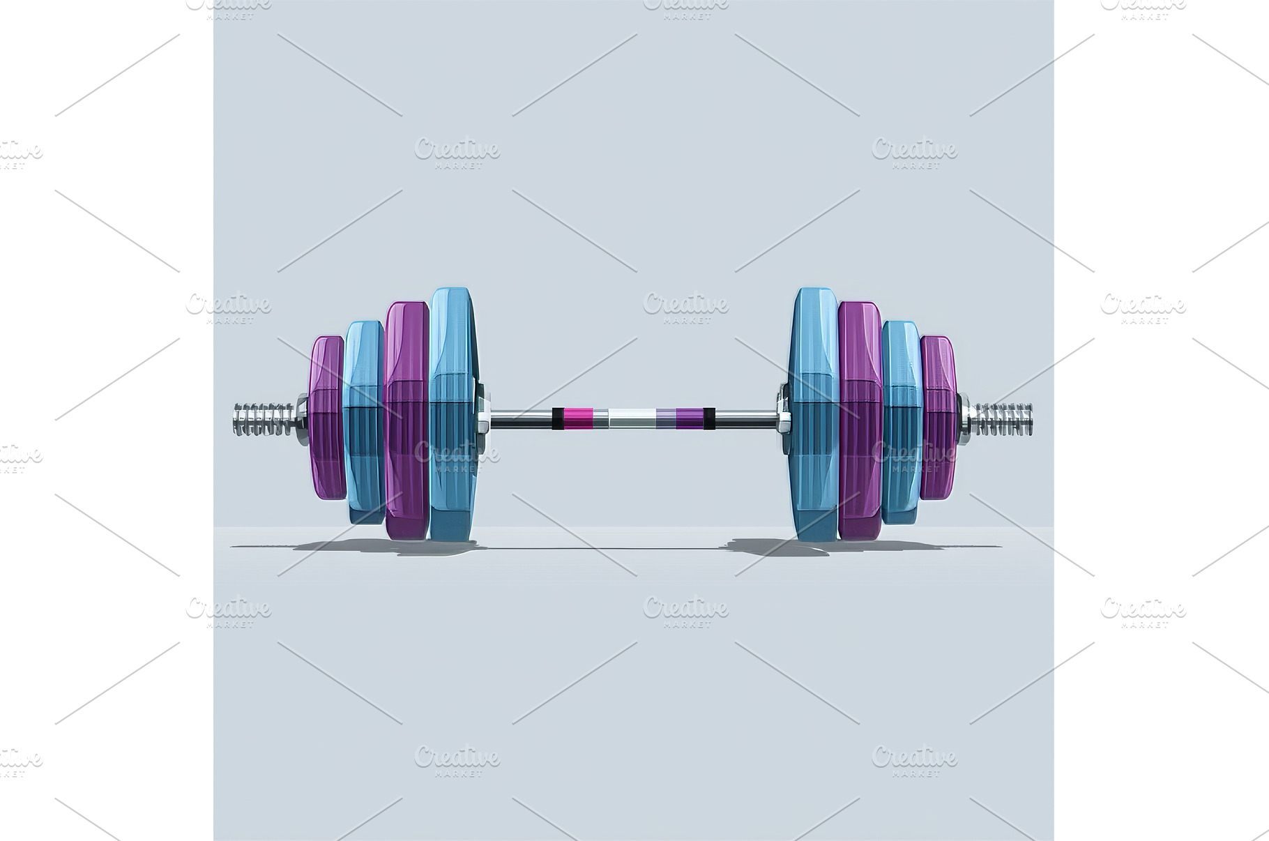 A dumbbell is depicted in Paper Art, a Background Photo by ZinetroN