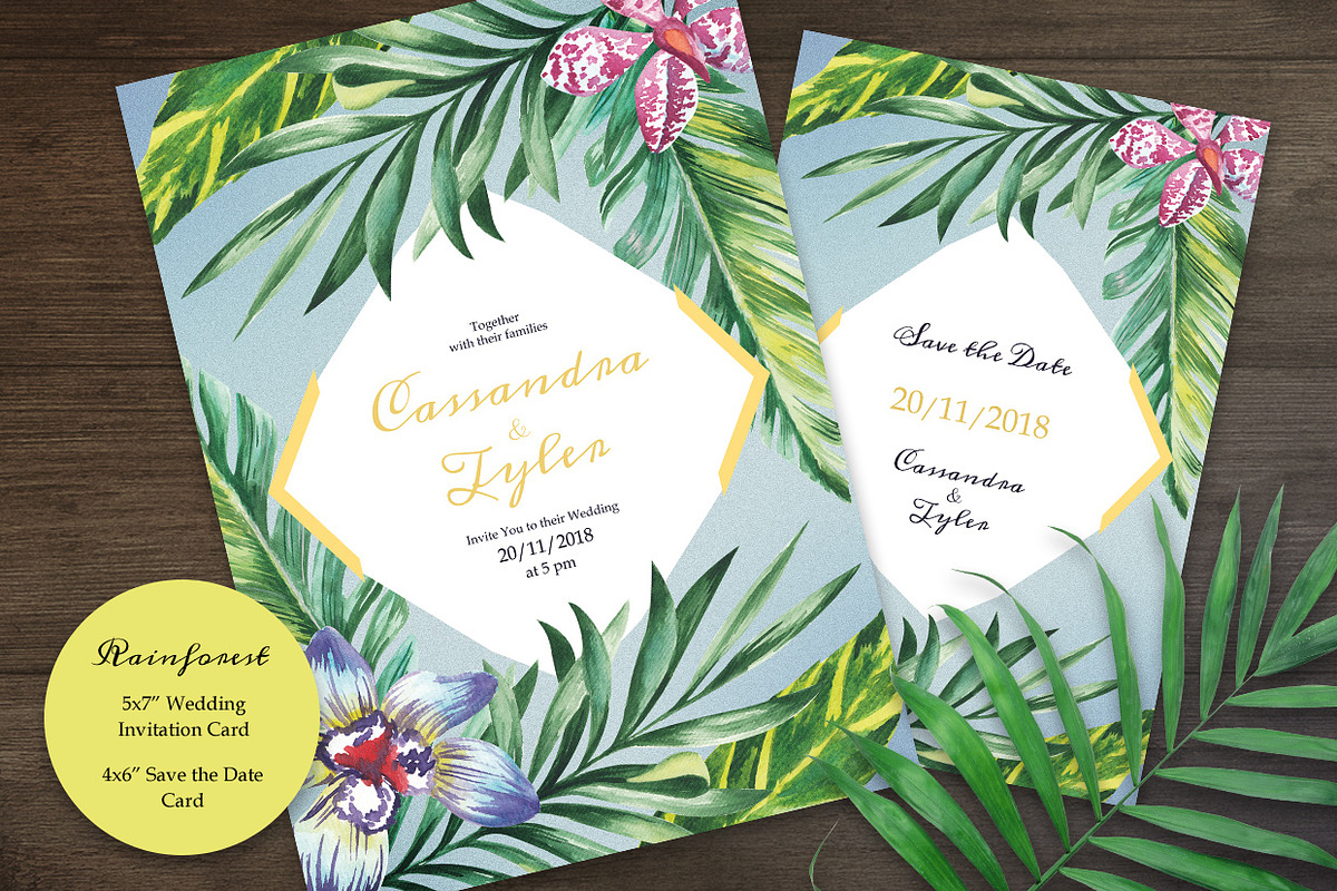 Rainforest Wedding Suite, an Invitation Template by HannaSymo (Photo 5 of 11)