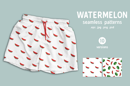 Watermelon patterns collection.