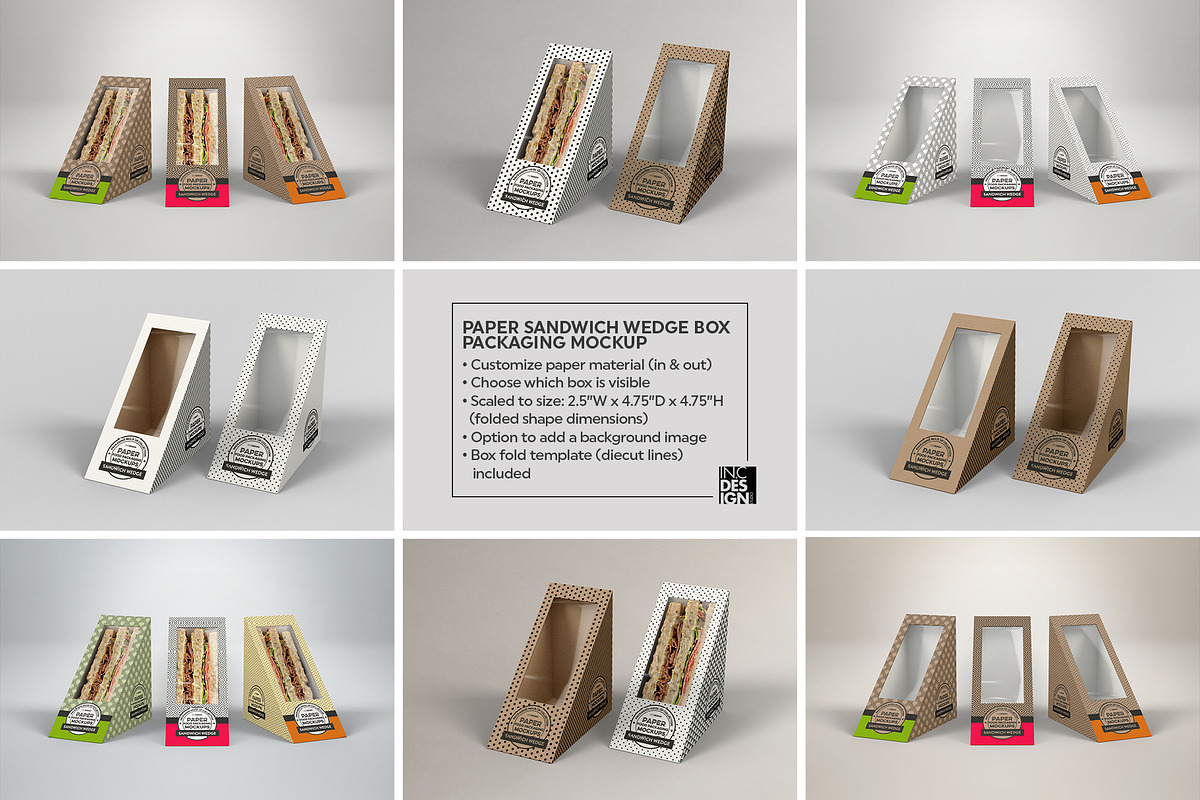 VOL.2 Food Box Packaging Mockups, a Packaging Mockup by INCDesign (Photo 6 of 21)