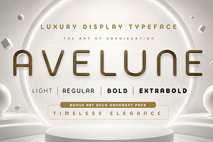AVELUNE - Timeless Luxury Font, a Sans Serif Font by HypeWorksCo
