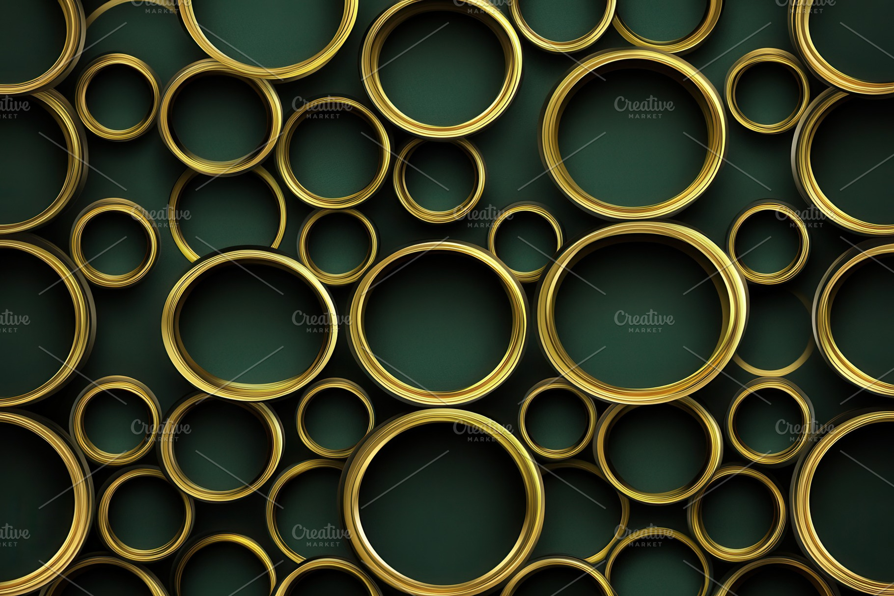 Luxury golden circles background, a Photo by Pavel_design