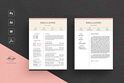 Pinky Resume Template / CV template, a Resume Template by MH Design Template (Thumbnail 1 of 4)