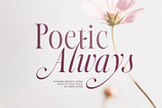 Poetic Always - Beauty Serif, a Serif Font by Sarid Ezra (Thumbnail 1 of 9)