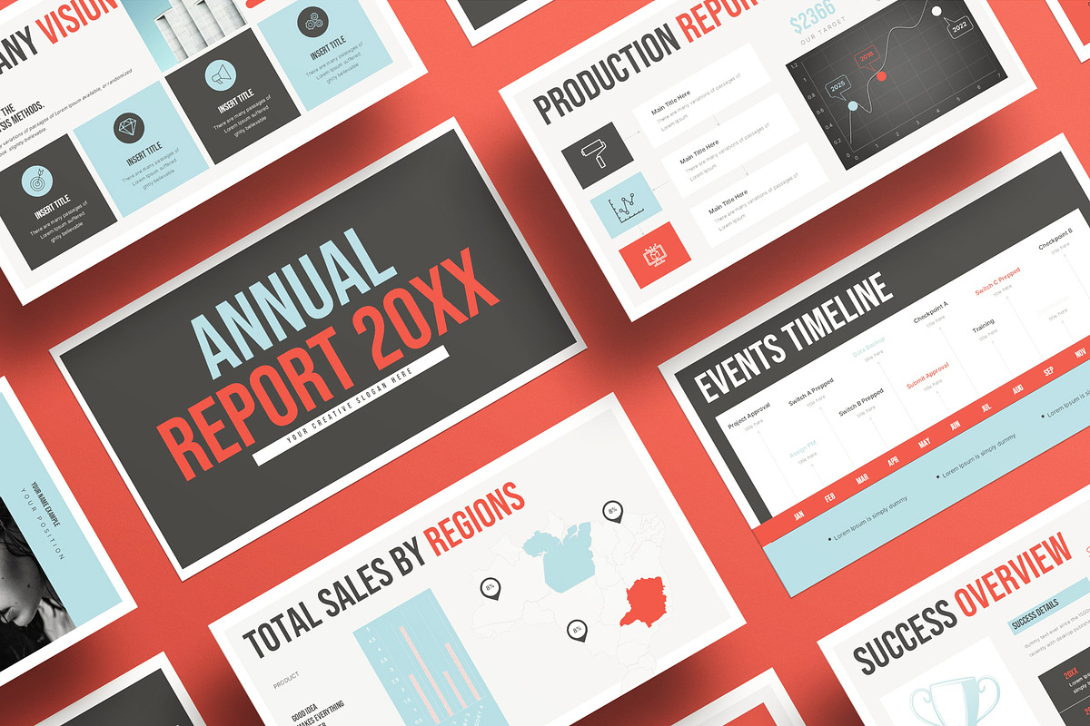 Annual Report Presentation Template, a Presentation Template by ArtisanaAura (Photo 2 of 12)