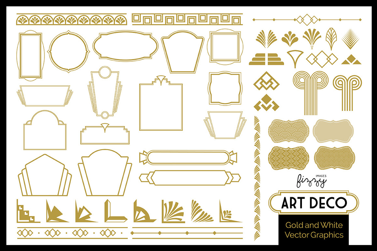100 x Art Deco Gold Bundle preview 4
