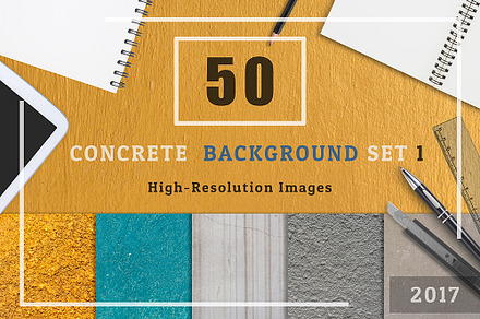 50 Concrete Textured Background Set1