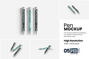 Pen Mockup, a Pens & Pencil Mockup by bimockup (Thumbnail 1 of 6)