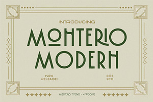 Monterio - Modern Art Deco Typeface