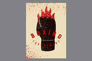 Boxing grunge vector poster set., a Sport Illustration by PoPaShop (Thumbnail 2 of 9)
