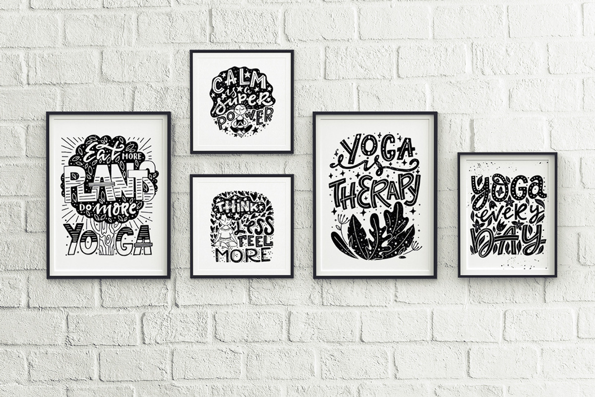 Hand lettering Yoga Posters, an Object Graphic by DariSmartArt (Photo 8 of 11)