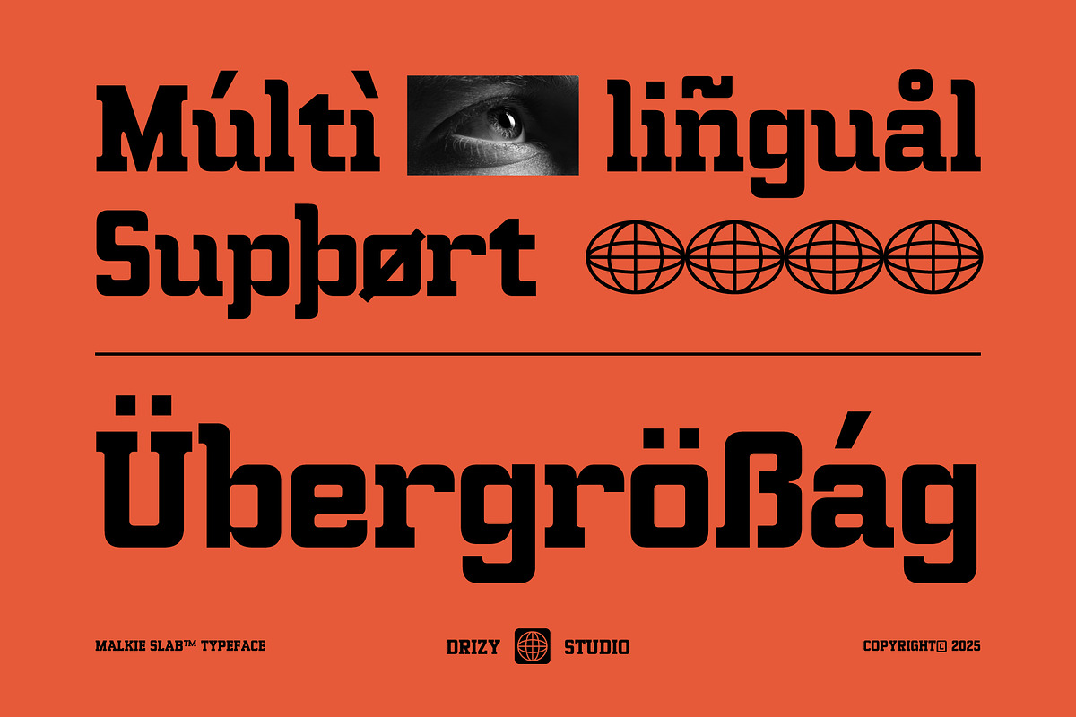 Malkie Slab – Futuristic Bold, a Slab Serif Font by Drizy (Photo 6 of 10)