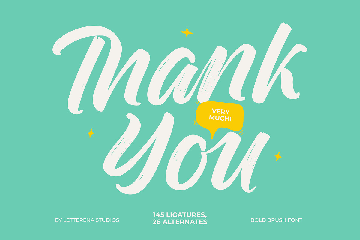 Rough Streak Bold Brush Font, a Script Font by Letterena Studios Script (Photo 20 of 20)