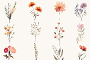 Wildflower Texture Clipart Bundle, a Decorative Illustration by BusyDaydesign (Thumbnail 4 of 8)