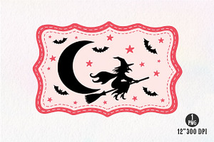 Halloween Witch Hand-Drawn Frame Png, an Illustration by Dream Creation