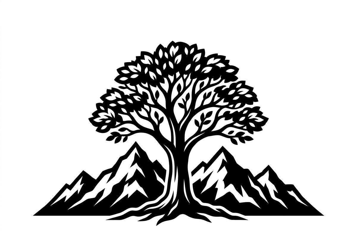 50 Sacred Mountain Tree Silhouette, an Empty State Illustration by Amazin_art (Photo 13 of 37)