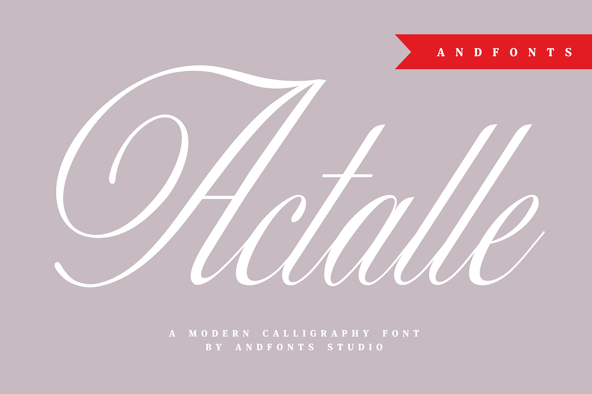 Actalle Calligraphy Font, a Script Font by Andfonts (Photo 3 of 7)