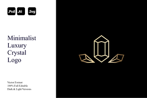 Minimalist Luxury Crystal Logo, a Branding & Logo Template by Luxury Logos