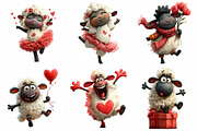 Funny Valentine Sheep Clipart, an Illustration by Daily.Designs (Thumbnail 5 of 5)