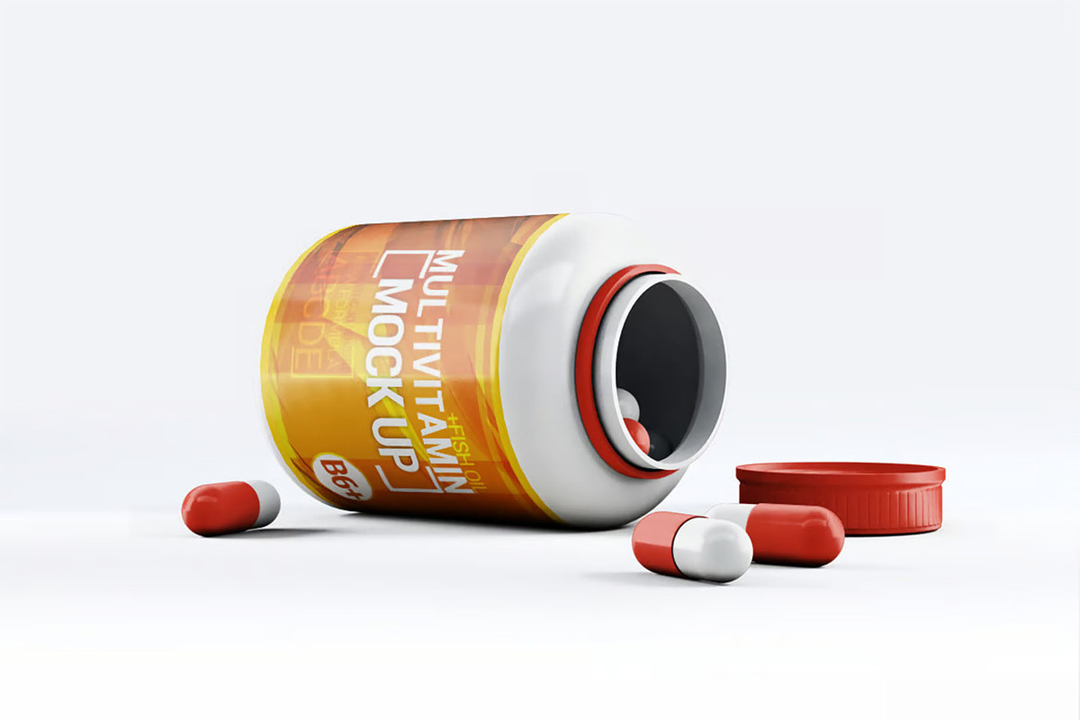 Pills Bootle Mockup, an Advertising Mockup by Hubzway (Photo 3 of 7)