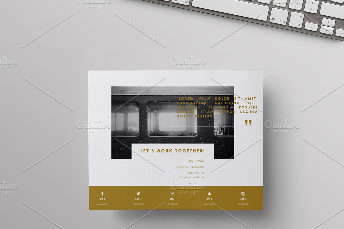 Blog Media Kit + Sponsorship | 5 Pgs, a Resume Template by Blogger Kit Co. (Photo 6 of 7)