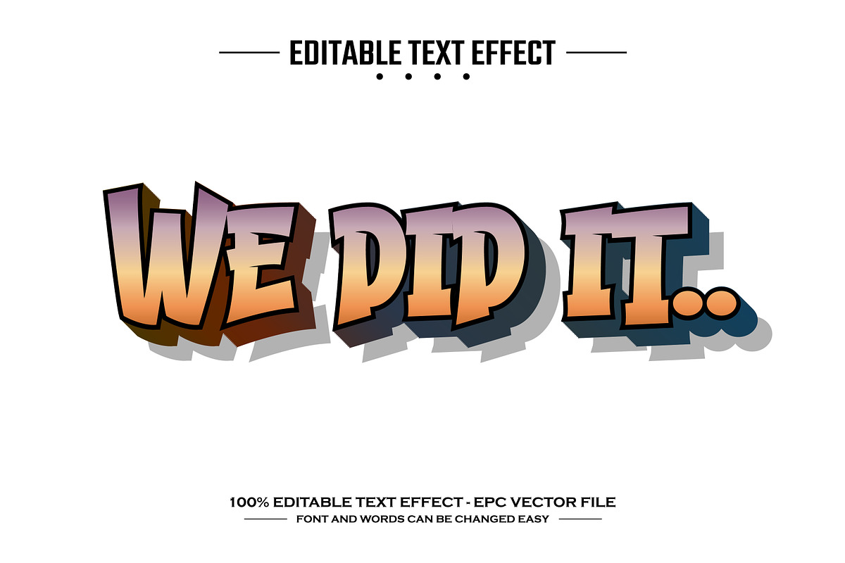 We did it 3D editable text effect, a Layer Style Add-On by nicemorning (Photo 1 of 3)